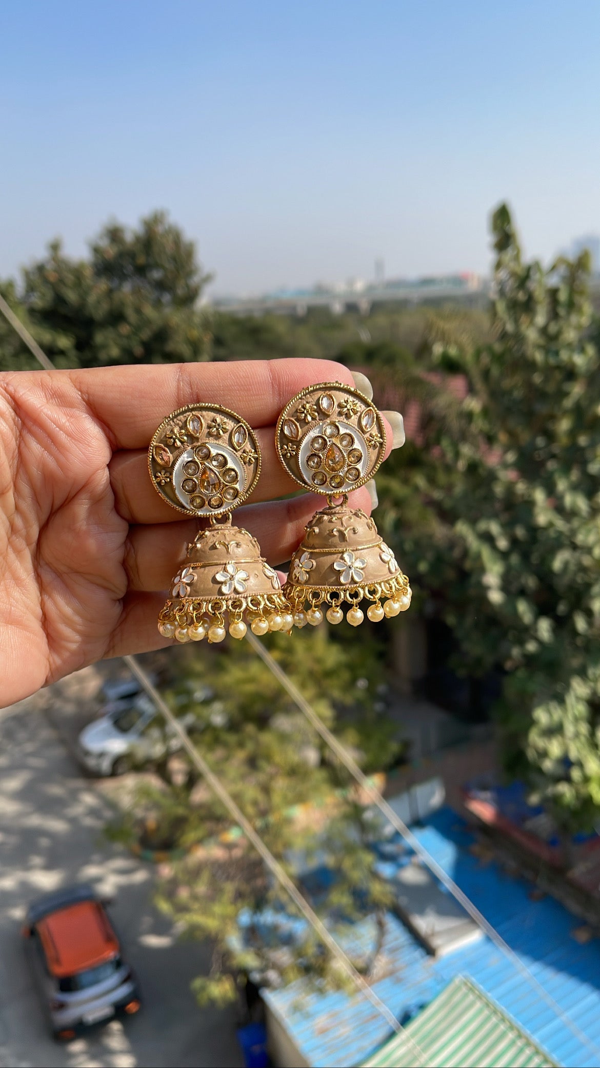 Shop beaded jhumka at Jewellery Lovers. Anti-tarnish, trendy & perfect for daily or festive wear. Free shipping available. jewellerylovers