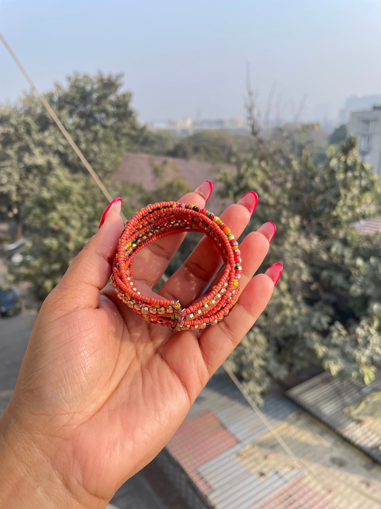 Oxidised adjustable cuff