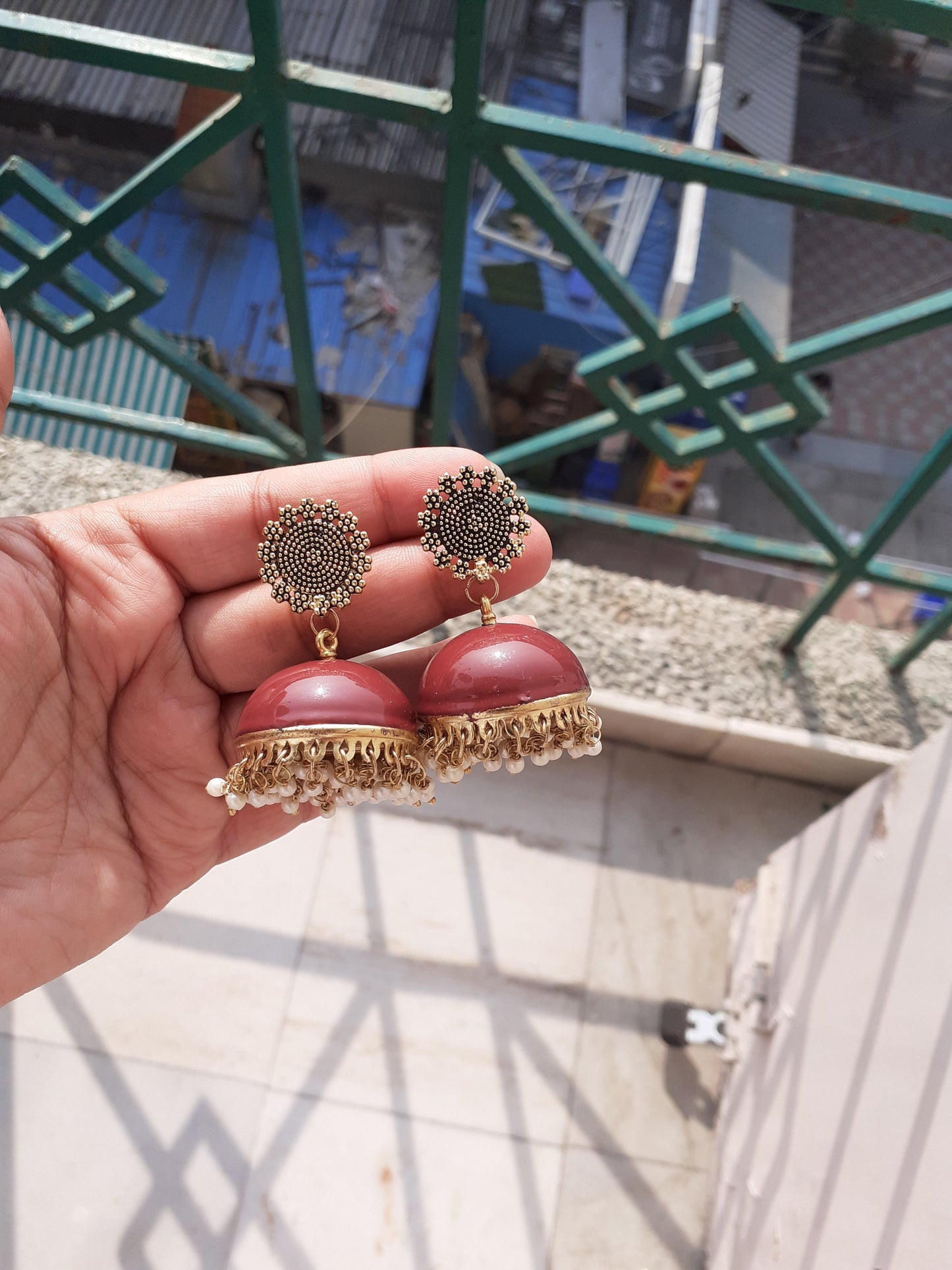 Shop button jhumka at Jewellery Lovers. Anti-tarnish, trendy & perfect for daily or festive wear. Free shipping available. jewellerylovers