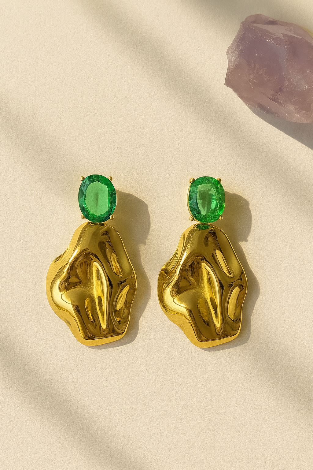 Stone chunky earrings jewellerylovers