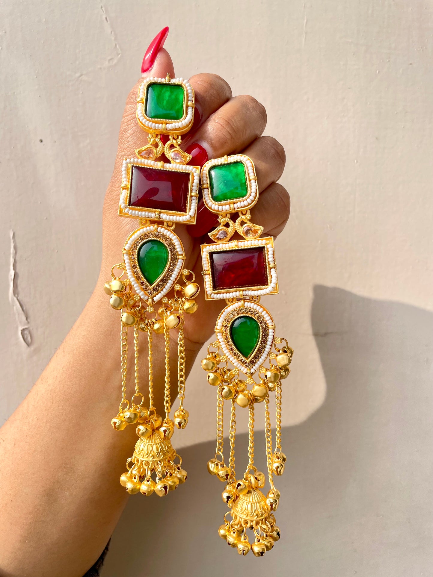 Long ghungroo Kashmiri jhumka