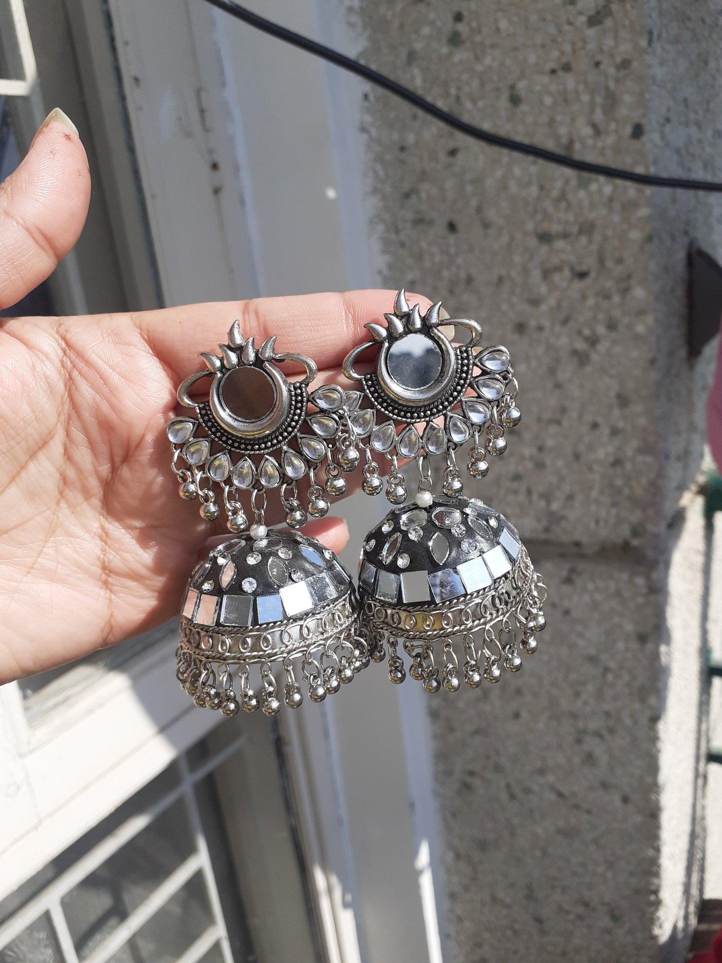 Shop mirror earrings at Jewellery Lovers. Anti-tarnish, trendy & perfect for daily or festive wear. Free shipping available. jewellerylovers