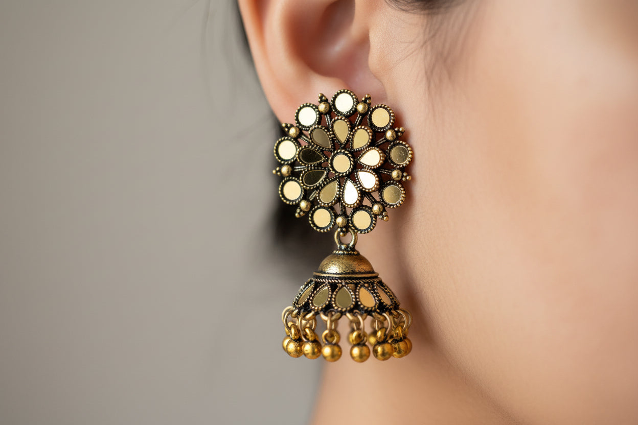Gold jhumka jewellerylovers