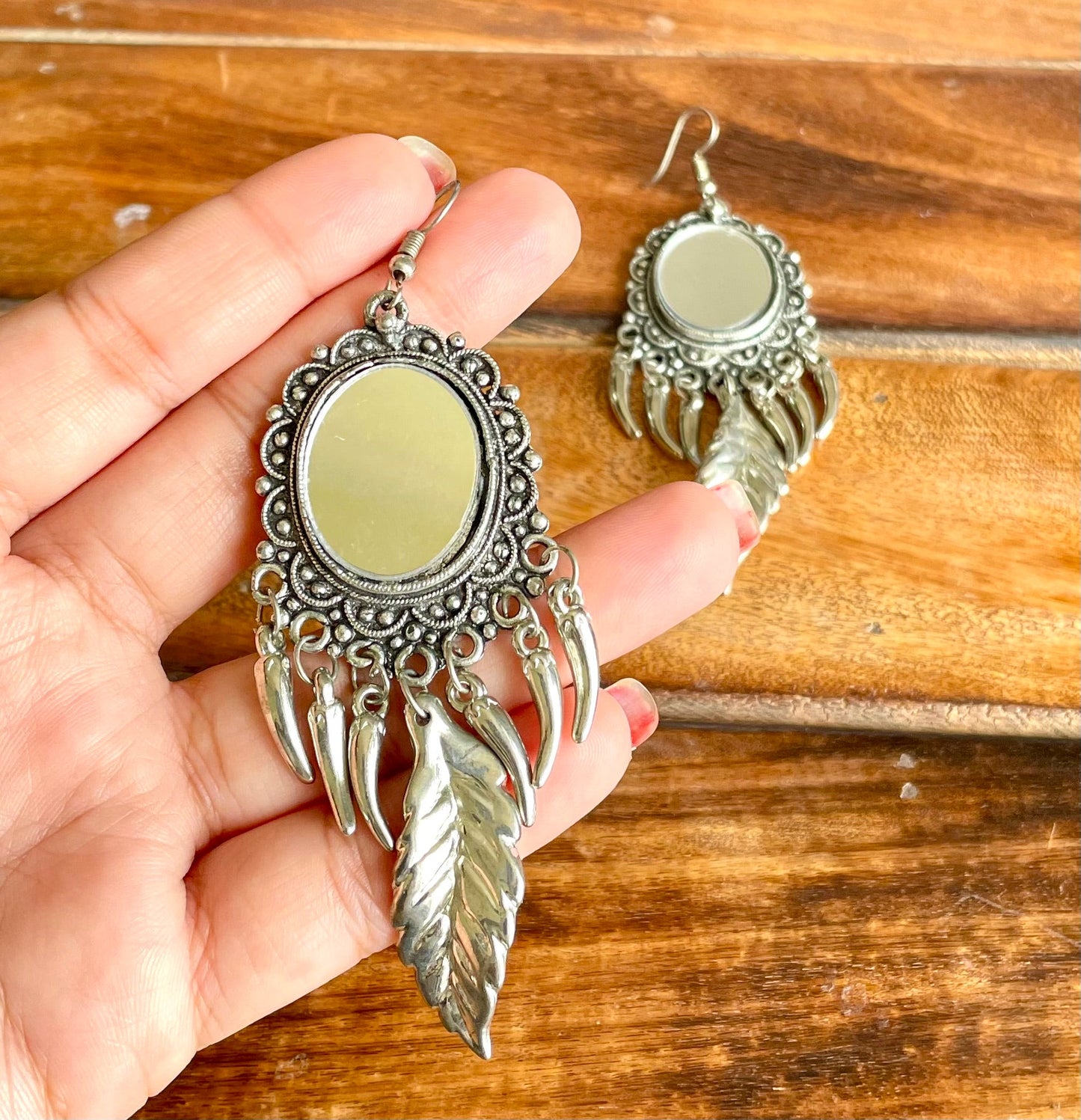 Shop mirror earrings at Jewellery Lovers. Anti-tarnish, trendy & perfect for daily or festive wear. Free shipping available. jewellerylovers