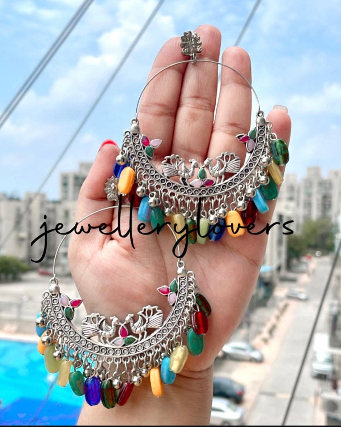Shop multicolour chaandbaali at Jewellery Lovers. Anti-tarnish, trendy & perfect for daily or festive wear. Free shipping available. jewellerylovers