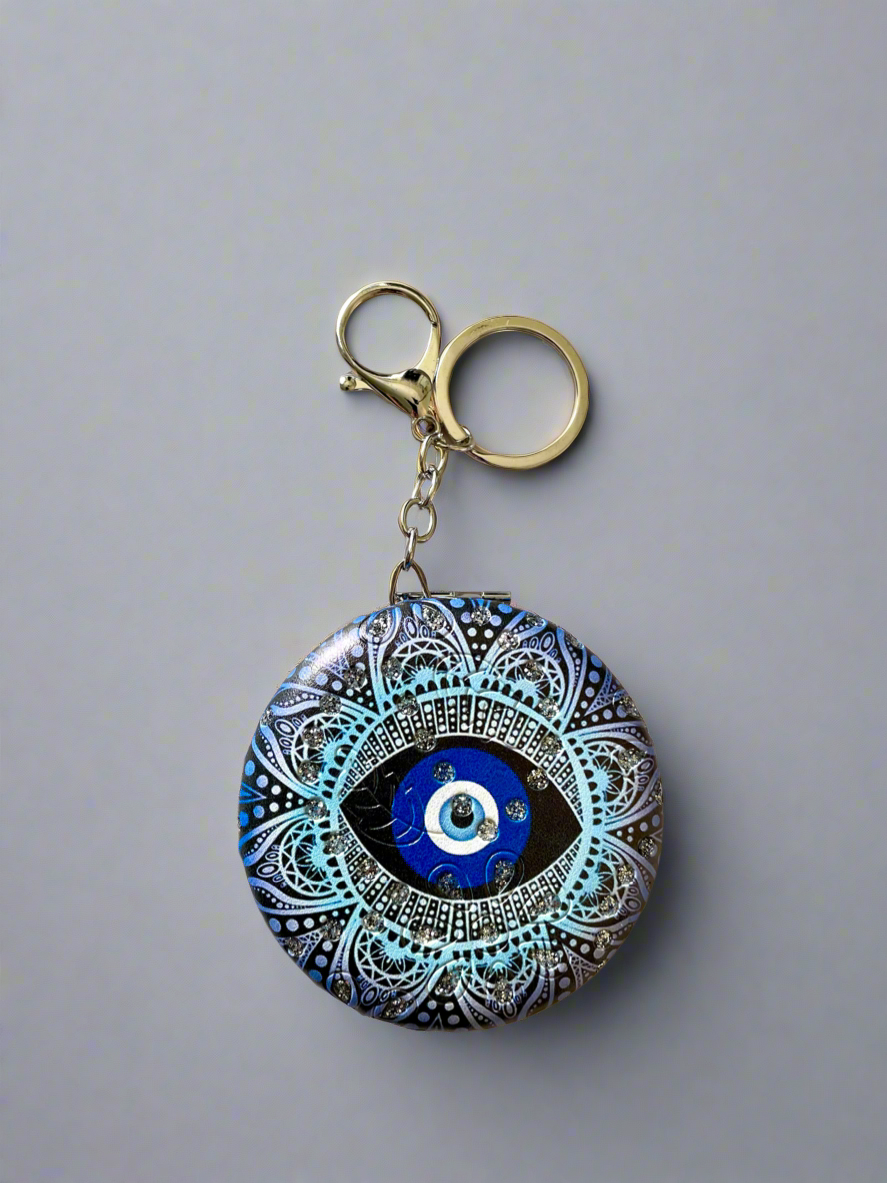 Shop big evil eye mirror keychain at Jewellery Lovers. Anti-tarnish, trendy & perfect for daily or festive wear. Free shipping available. jewellerylovers