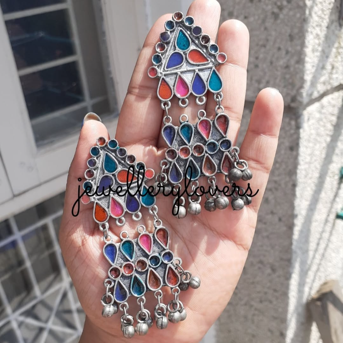 Shop multicolour earrings at Jewellery Lovers. Anti-tarnish, trendy & perfect for daily or festive wear. Free shipping available. jewellerylovers
