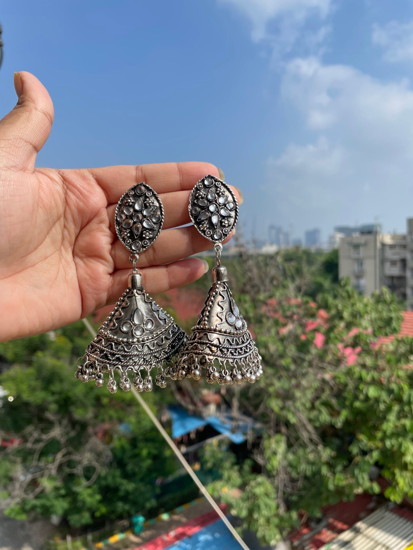 Shop cone jhumka at Jewellery Lovers. Anti-tarnish, trendy & perfect for daily or festive wear. Free shipping available. jewellerylovers