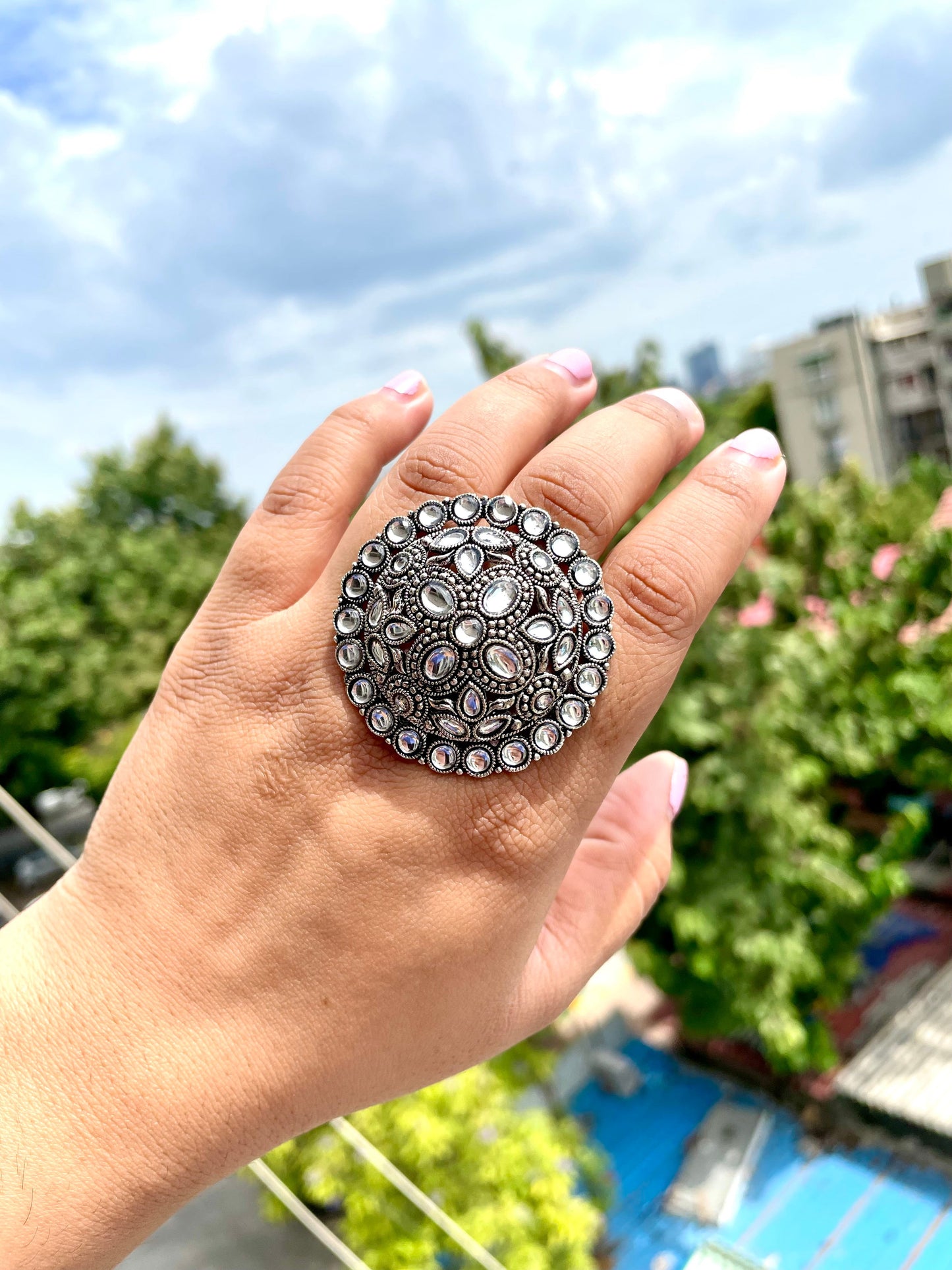 Shop white stone ring at Jewellery Lovers. Anti-tarnish, trendy & perfect for daily or festive wear. Free shipping available. jewellerylovers