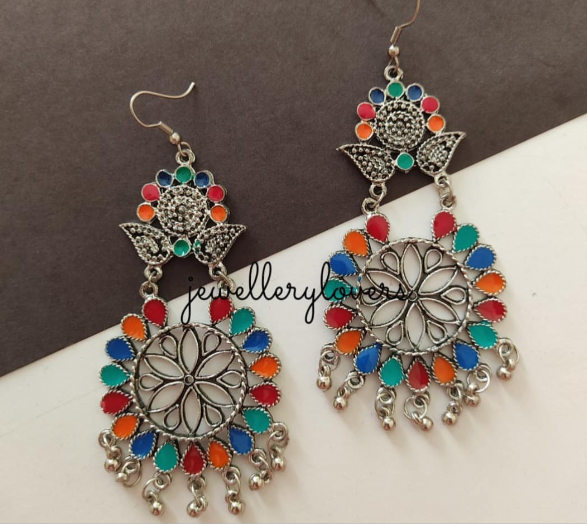Shop chaandbali multicolour at Jewellery Lovers. Anti-tarnish, trendy & perfect for daily or festive wear. Free shipping available. jewellerylovers