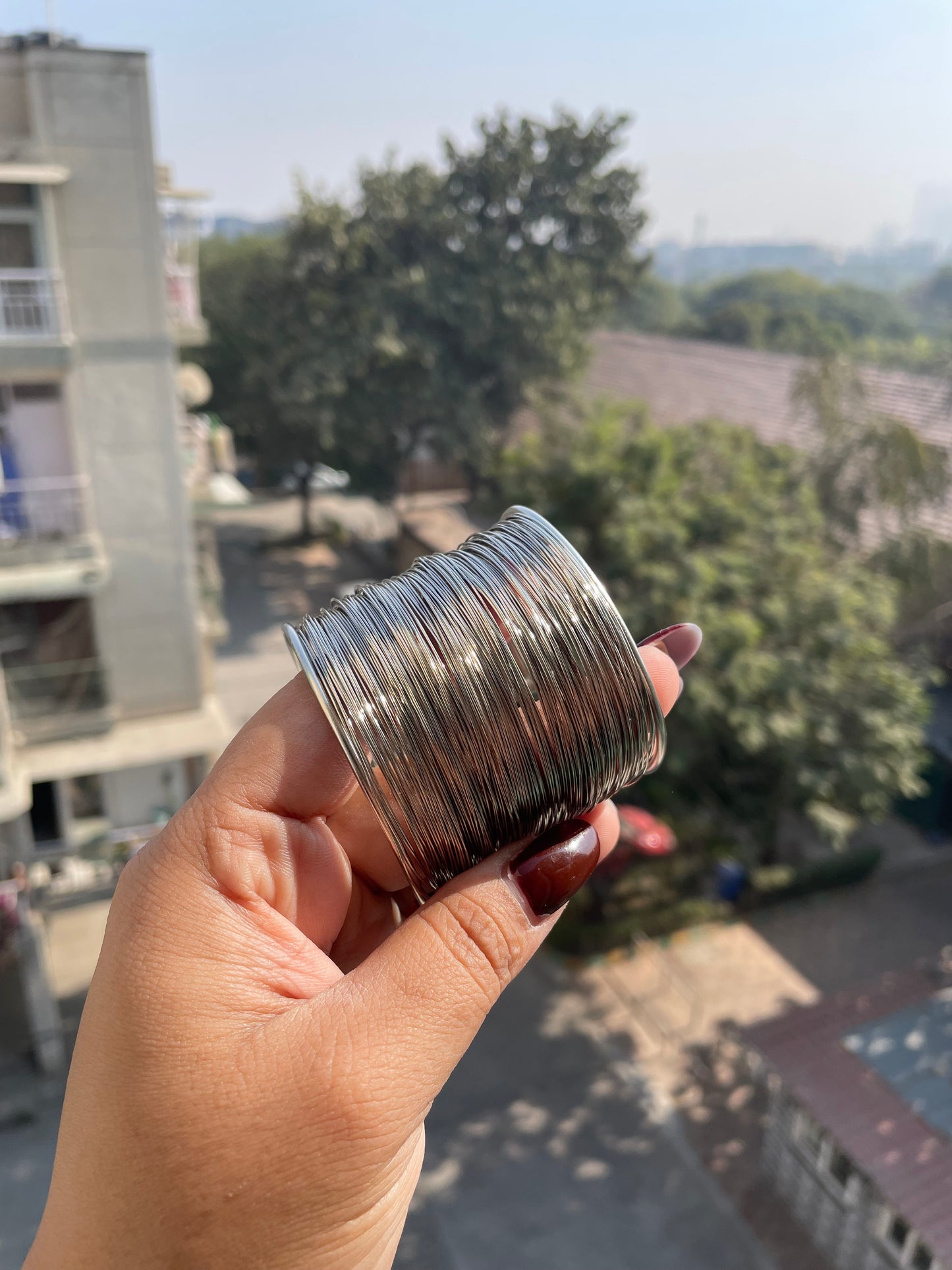 Silver wired cuff jewellerylovers