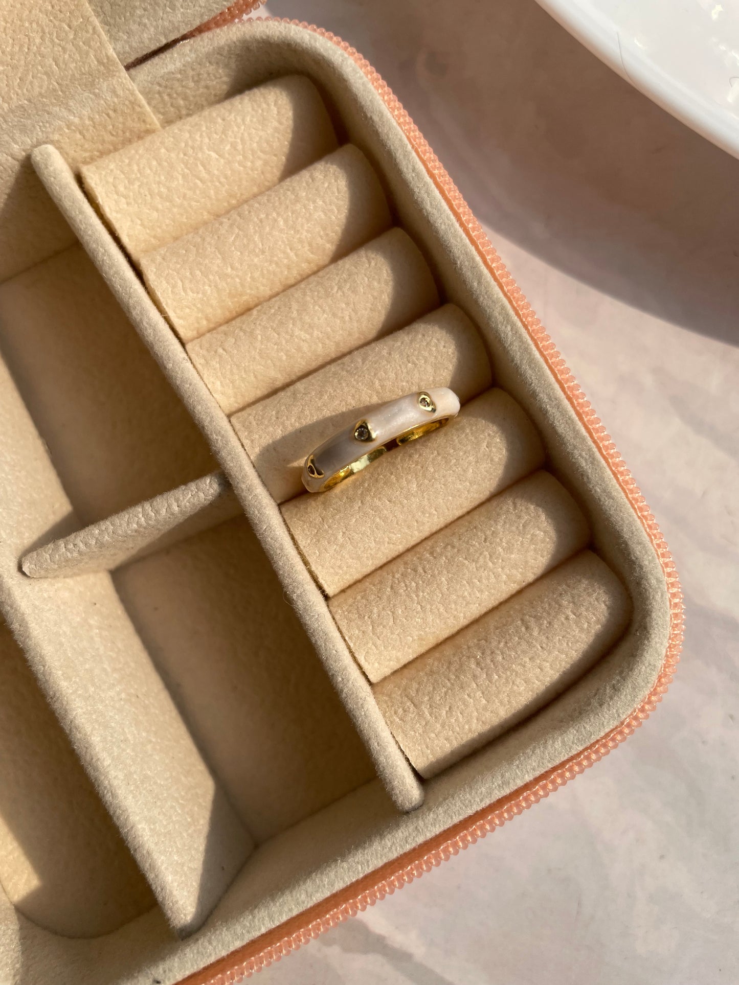 Adjustable enamel anti tarnished ring jewellerylovers