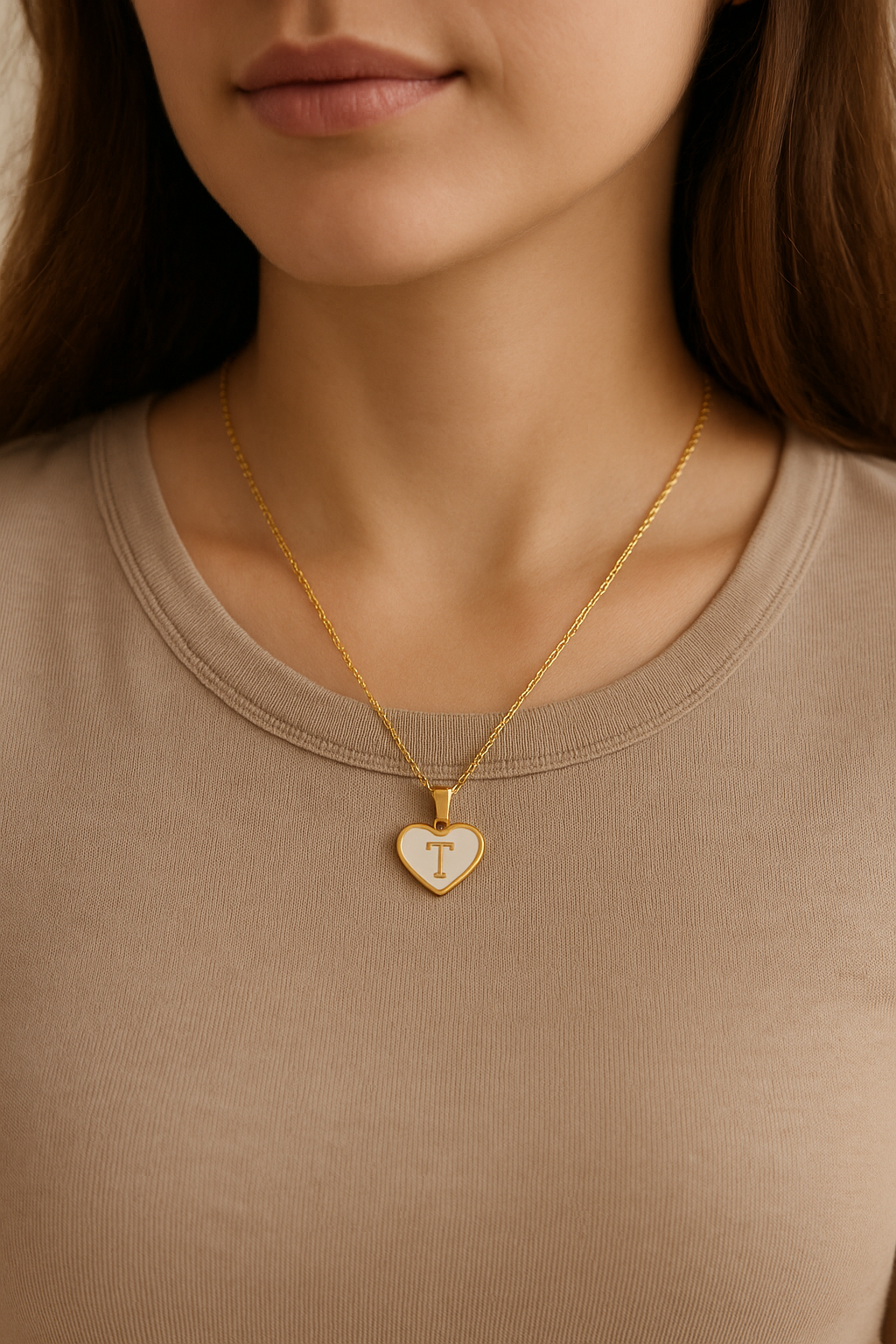 Shop initial necklace with t alphabet at Jewellery Lovers. Anti-tarnish, trendy & perfect for daily or festive wear. Free shipping available. jewellerylovers