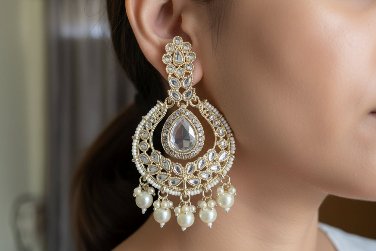 Kundan jhumka jewellerylovers