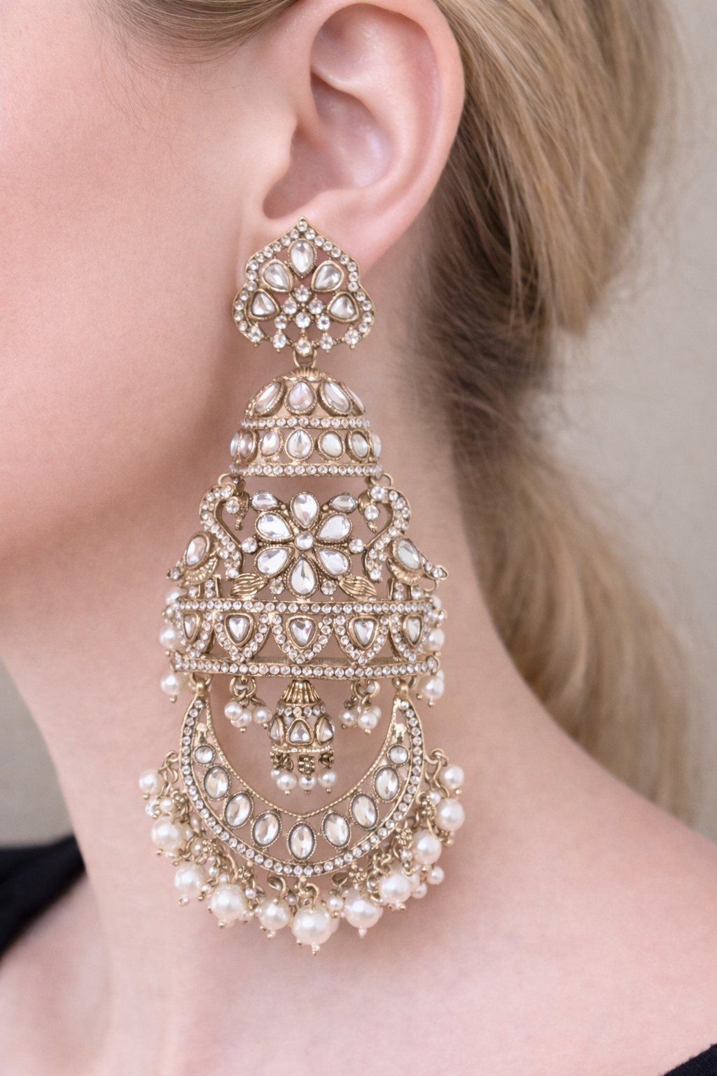 Kundan earrings jewellerylovers