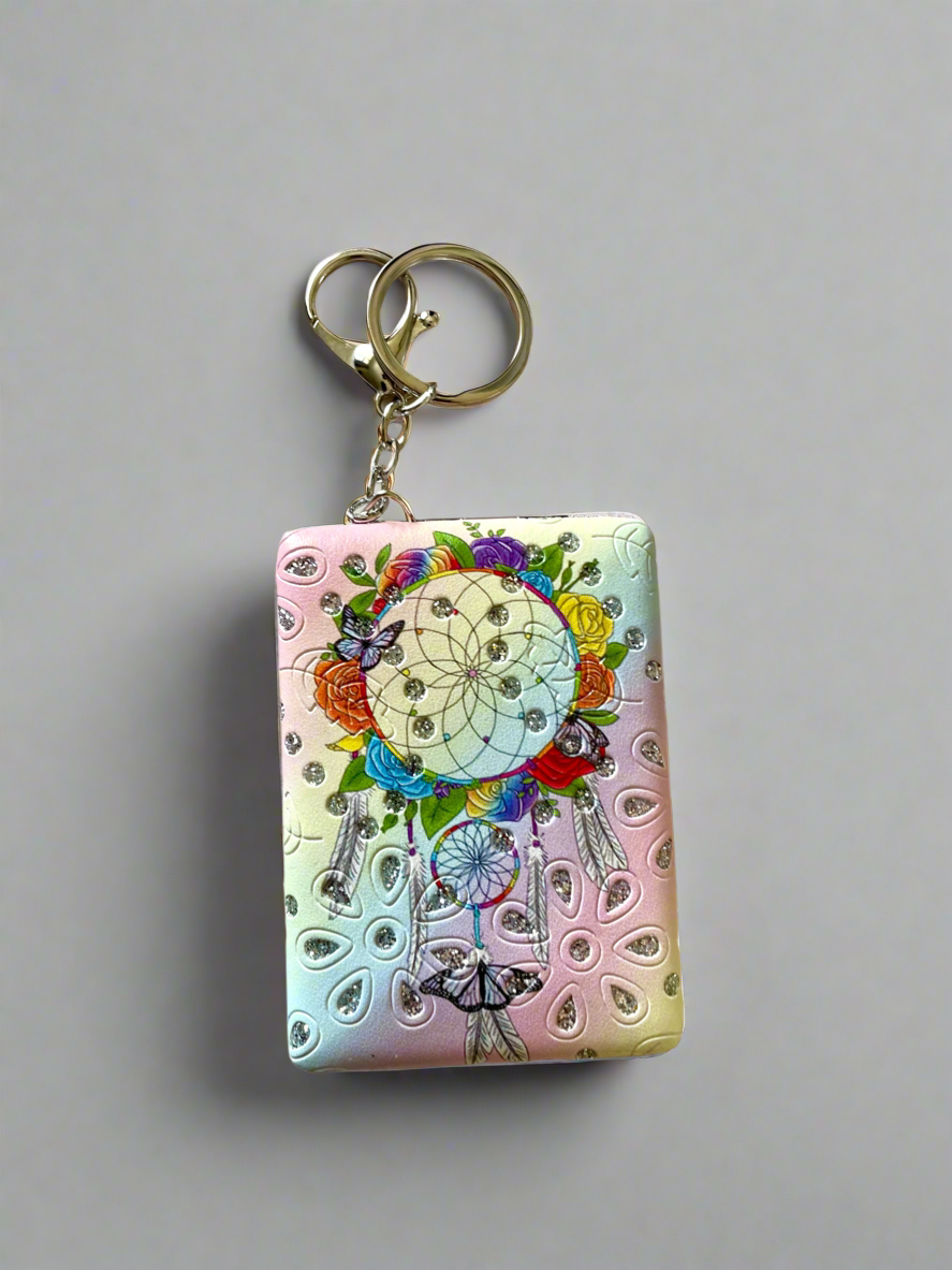 Shop square flowery mirror keychain at Jewellery Lovers. Anti-tarnish, trendy & perfect for daily or festive wear. Free shipping available. jewellerylovers
