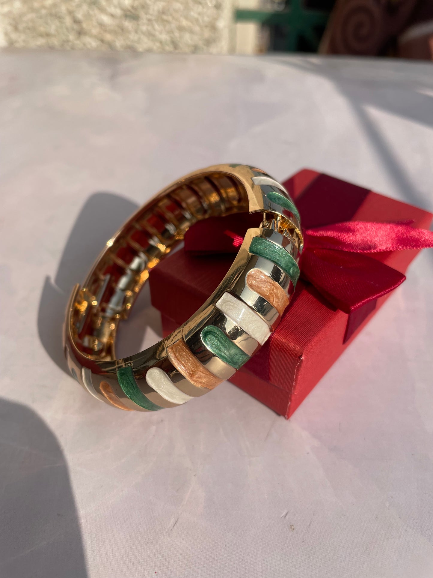 Striped Enamel Bangles