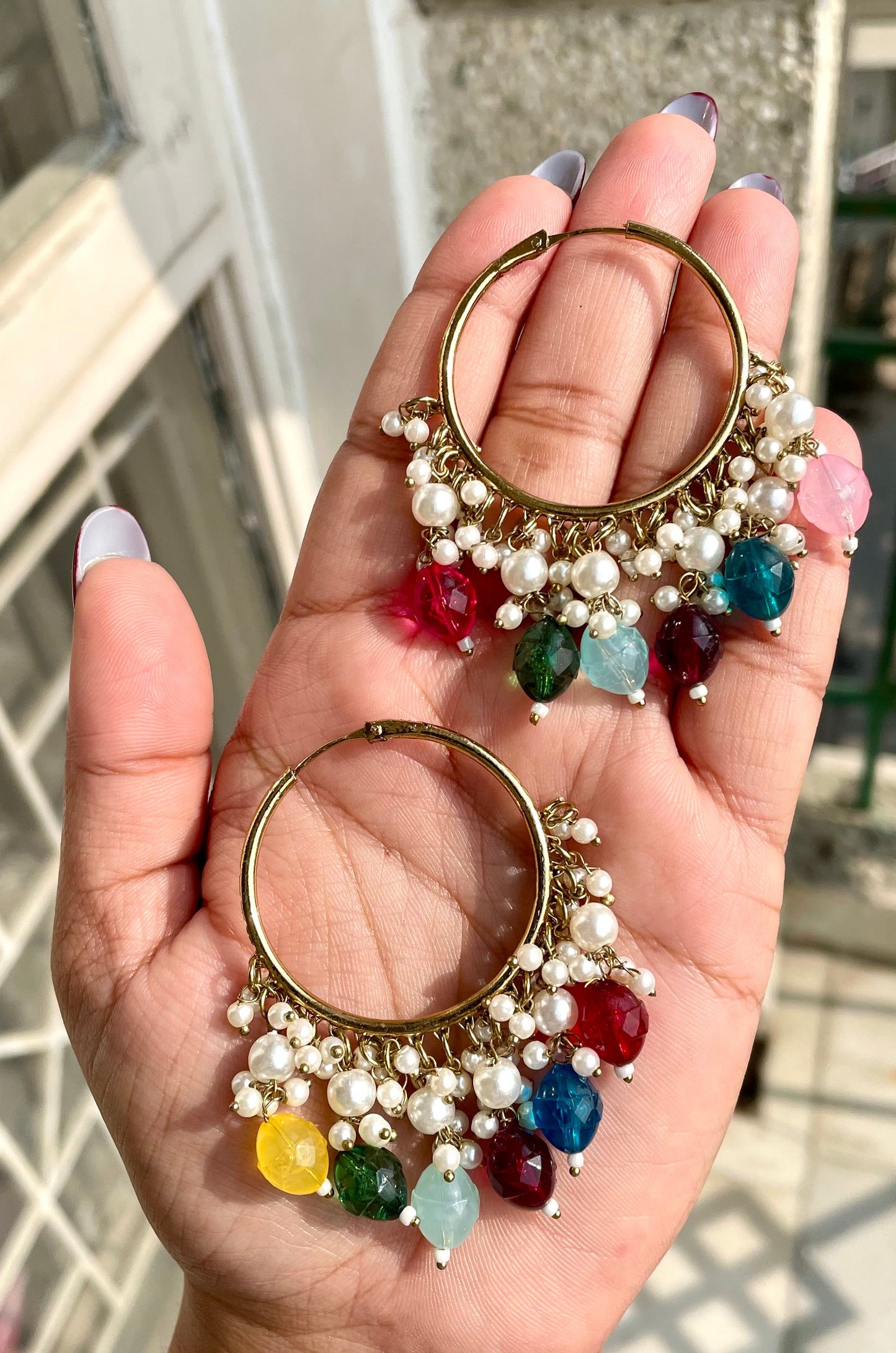 Multicolour beaded baali jewellerylovers