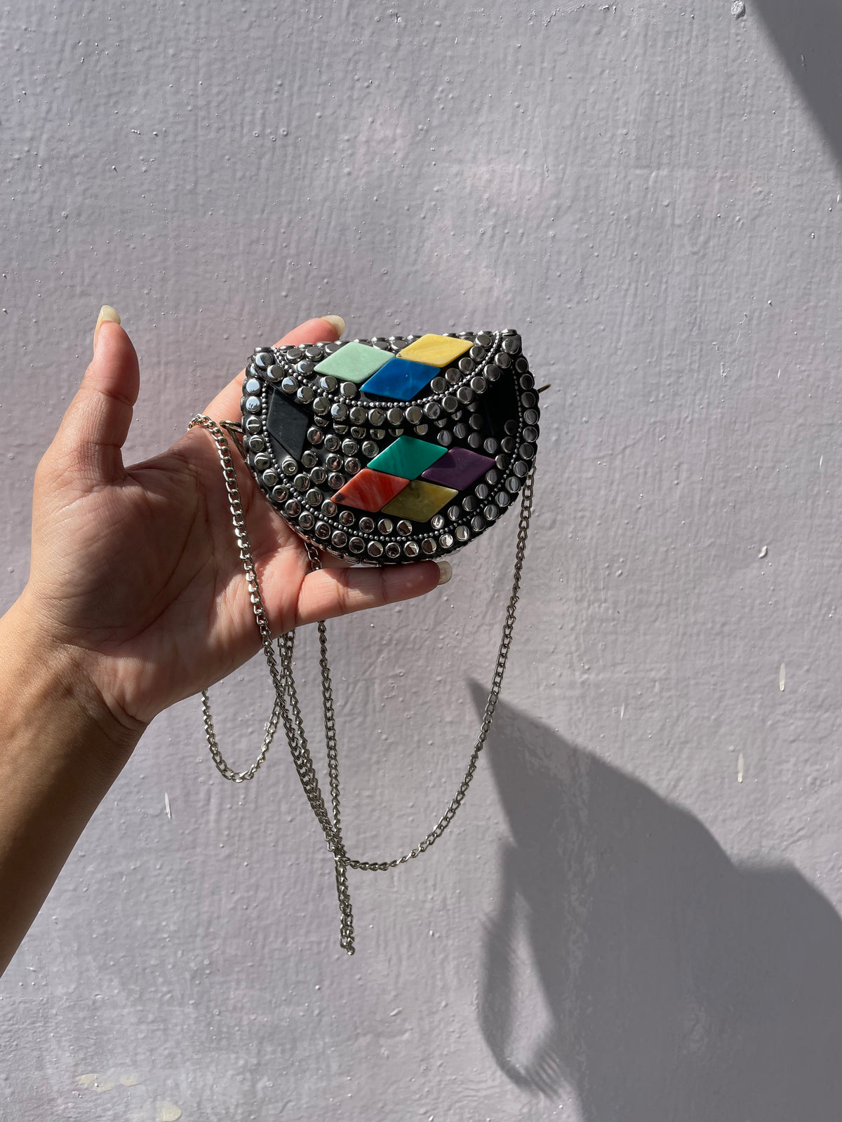 Mini Brass Sling Bag jewellerylovers