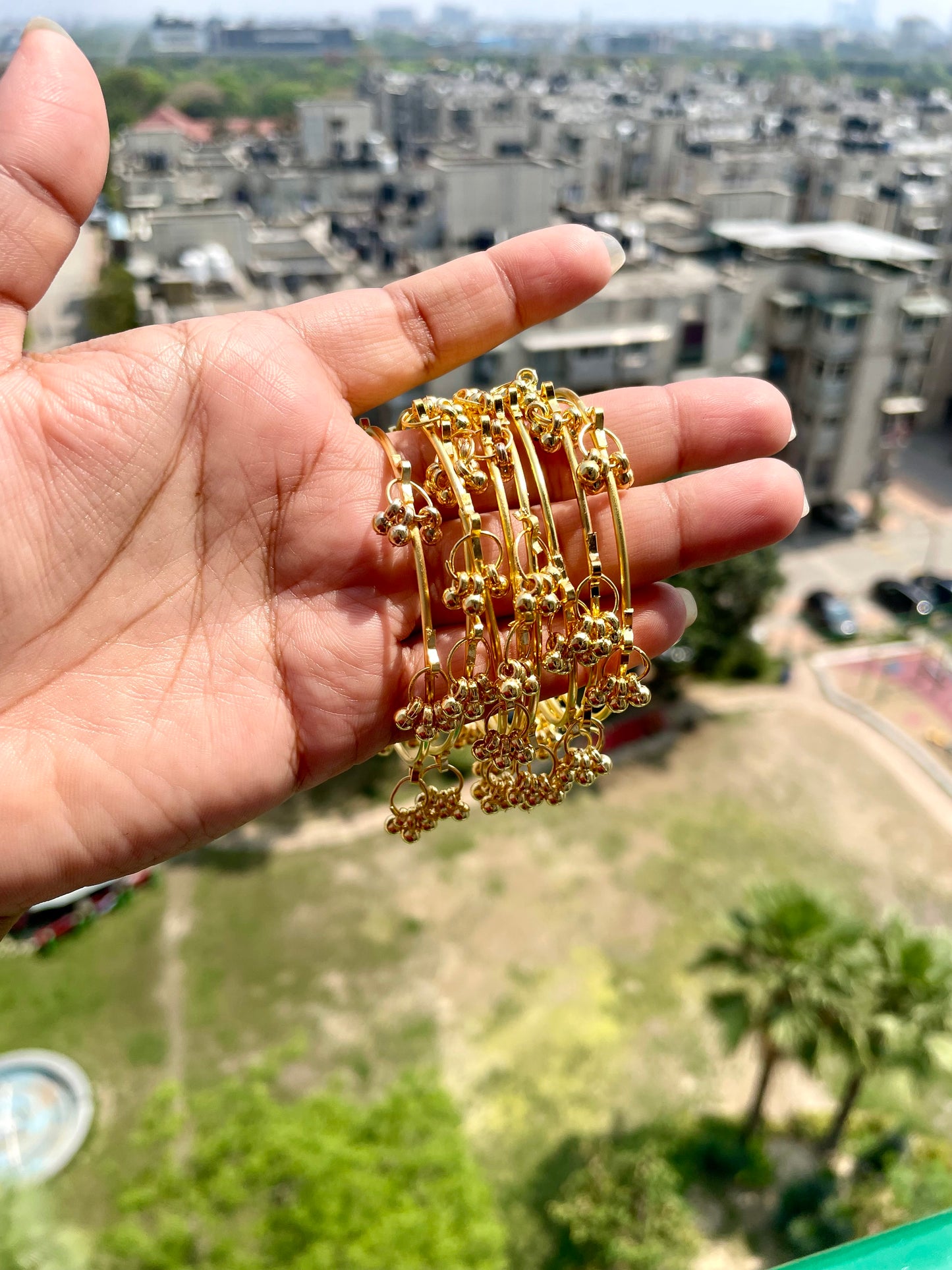 No noise Golden Ghoongru Kashmiri bangles jewellerylovers