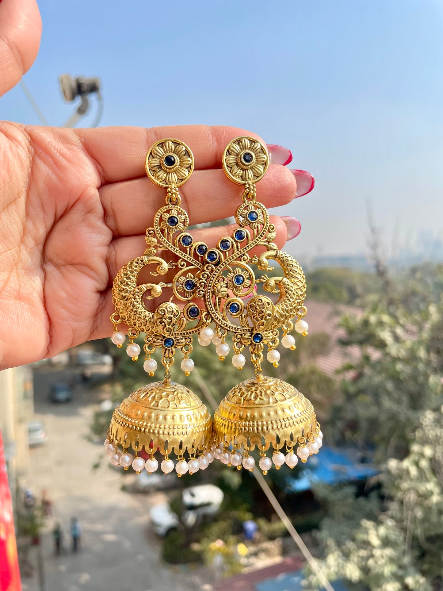 Big size kashmiri jhumkas