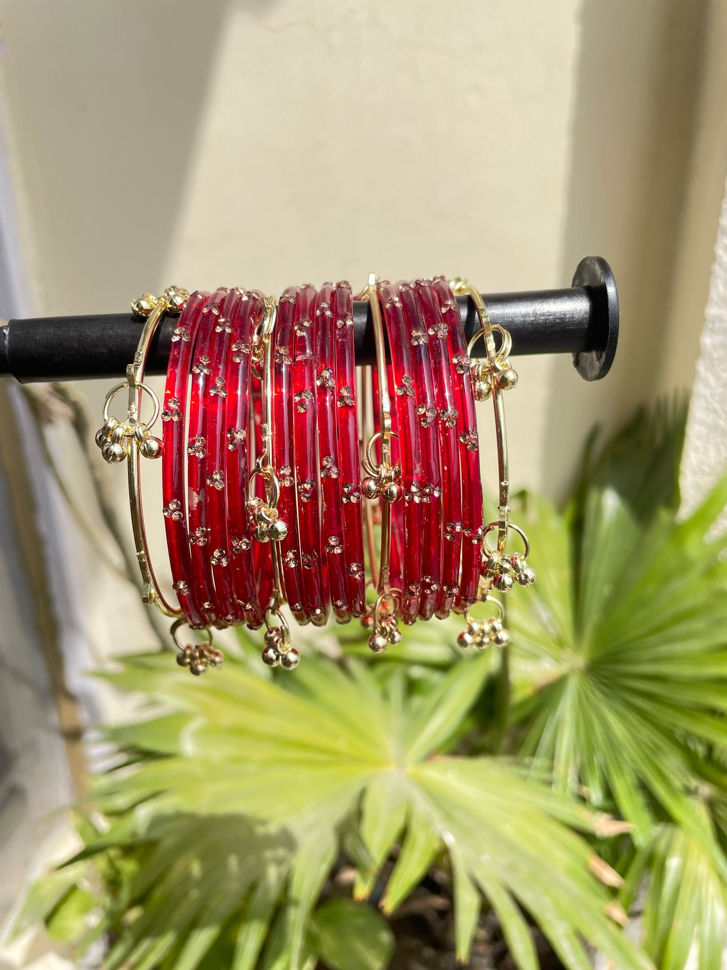 Glittery glass bangles with kashmiri (set of 16 bangles) jewellerylovers
