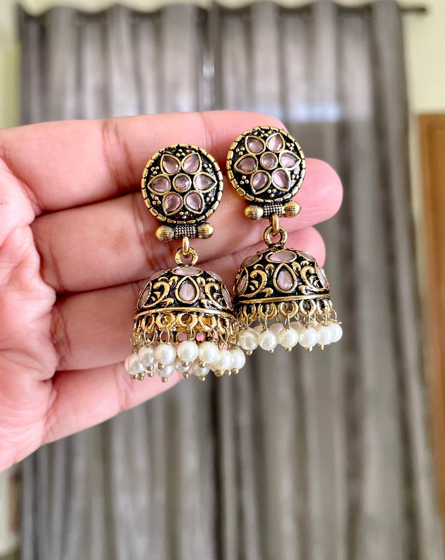 Meenakari jhumkiyaan | Anti-Tarnish by Jewellery Lovers jewellerylovers