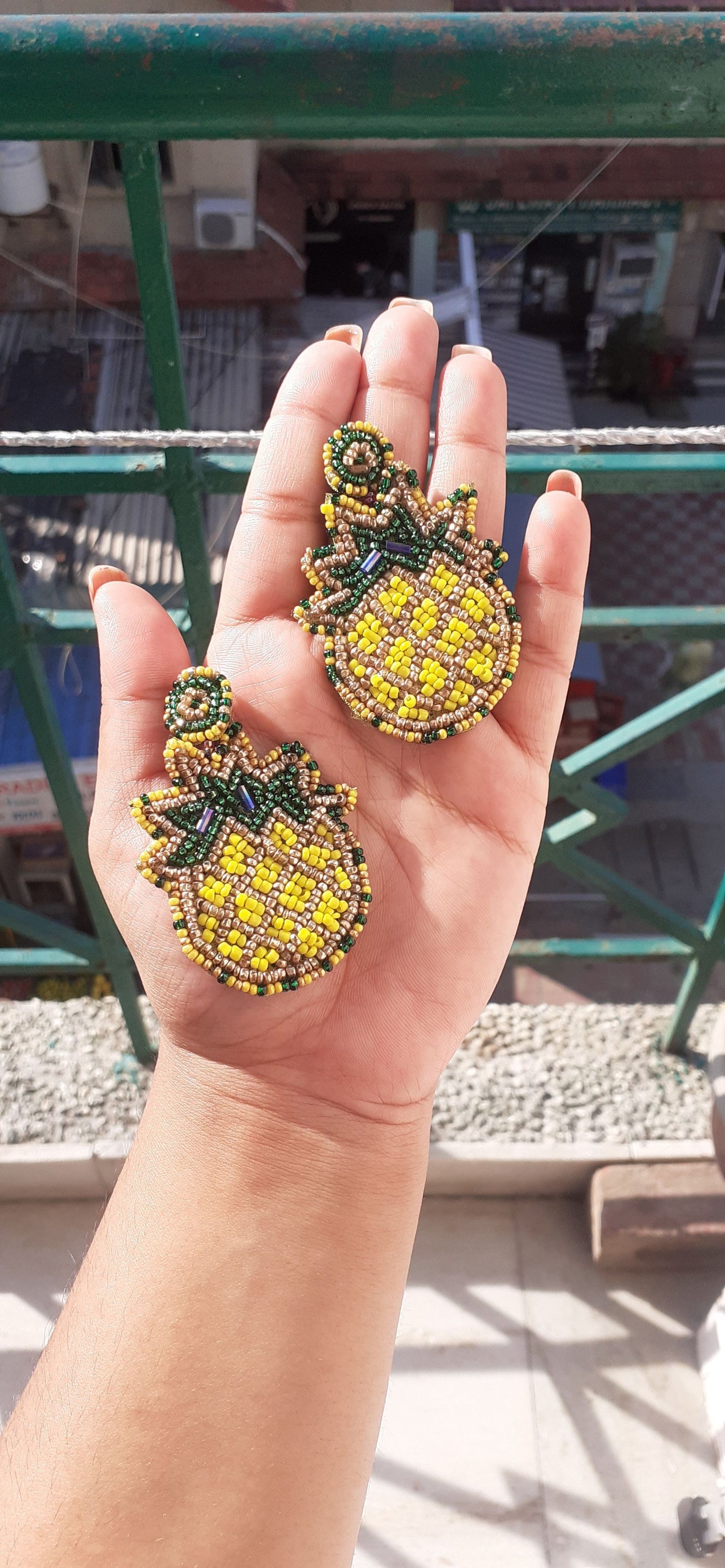 Shop pineapple beaded earrings at Jewellery Lovers. Anti-tarnish, trendy & perfect for daily or festive wear. Free shipping available. jewellerylovers