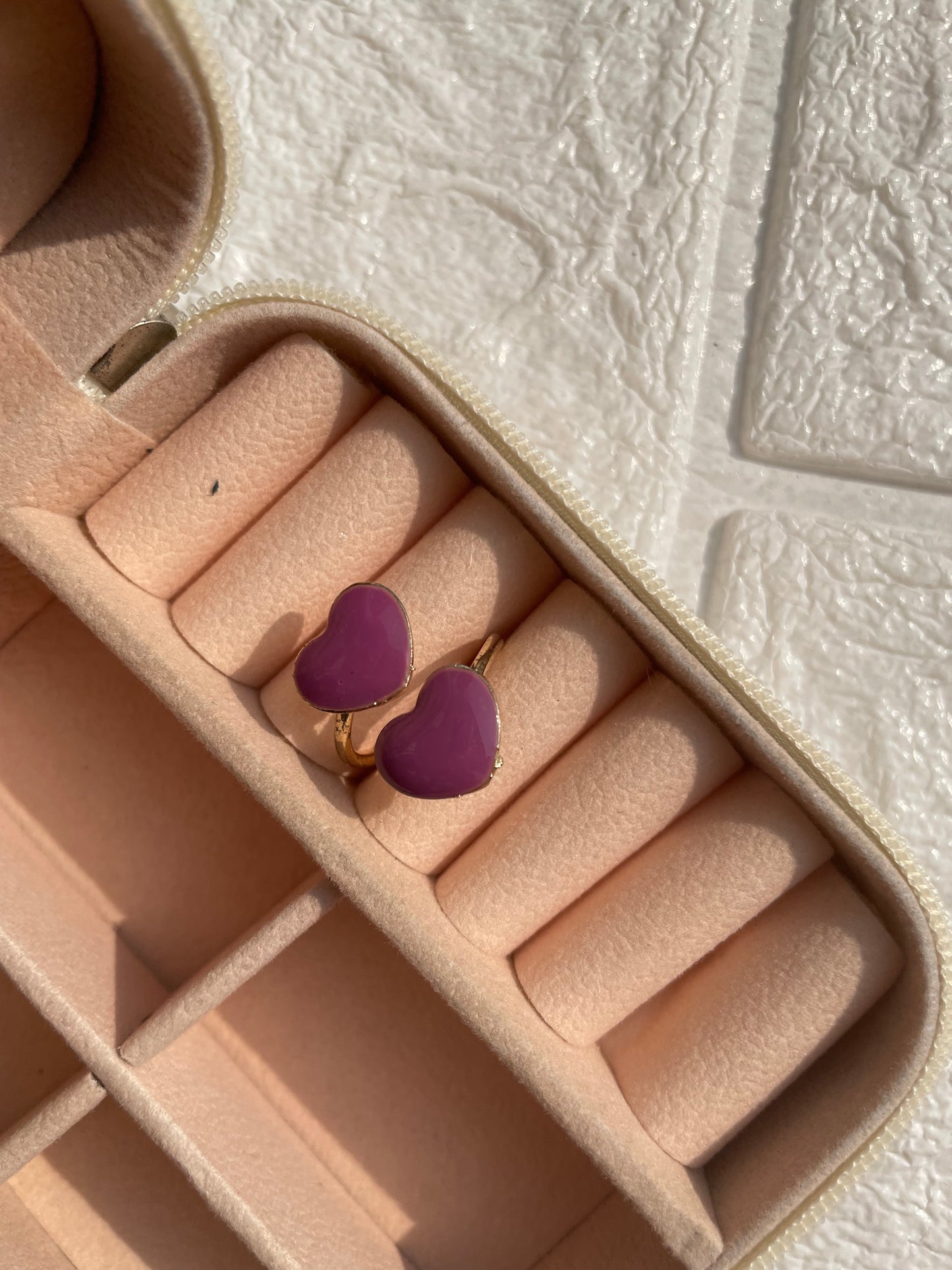 Double heart casual wear ring