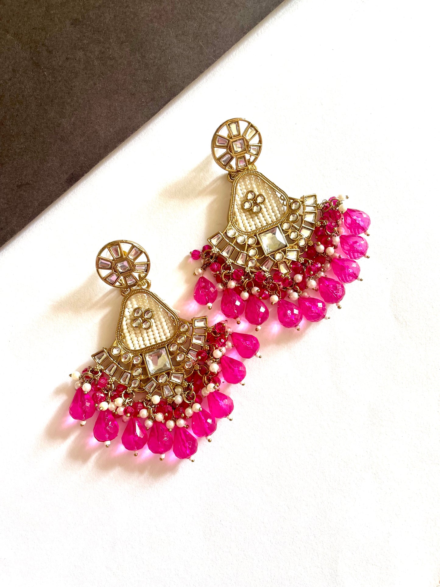 Meena kundan earrings