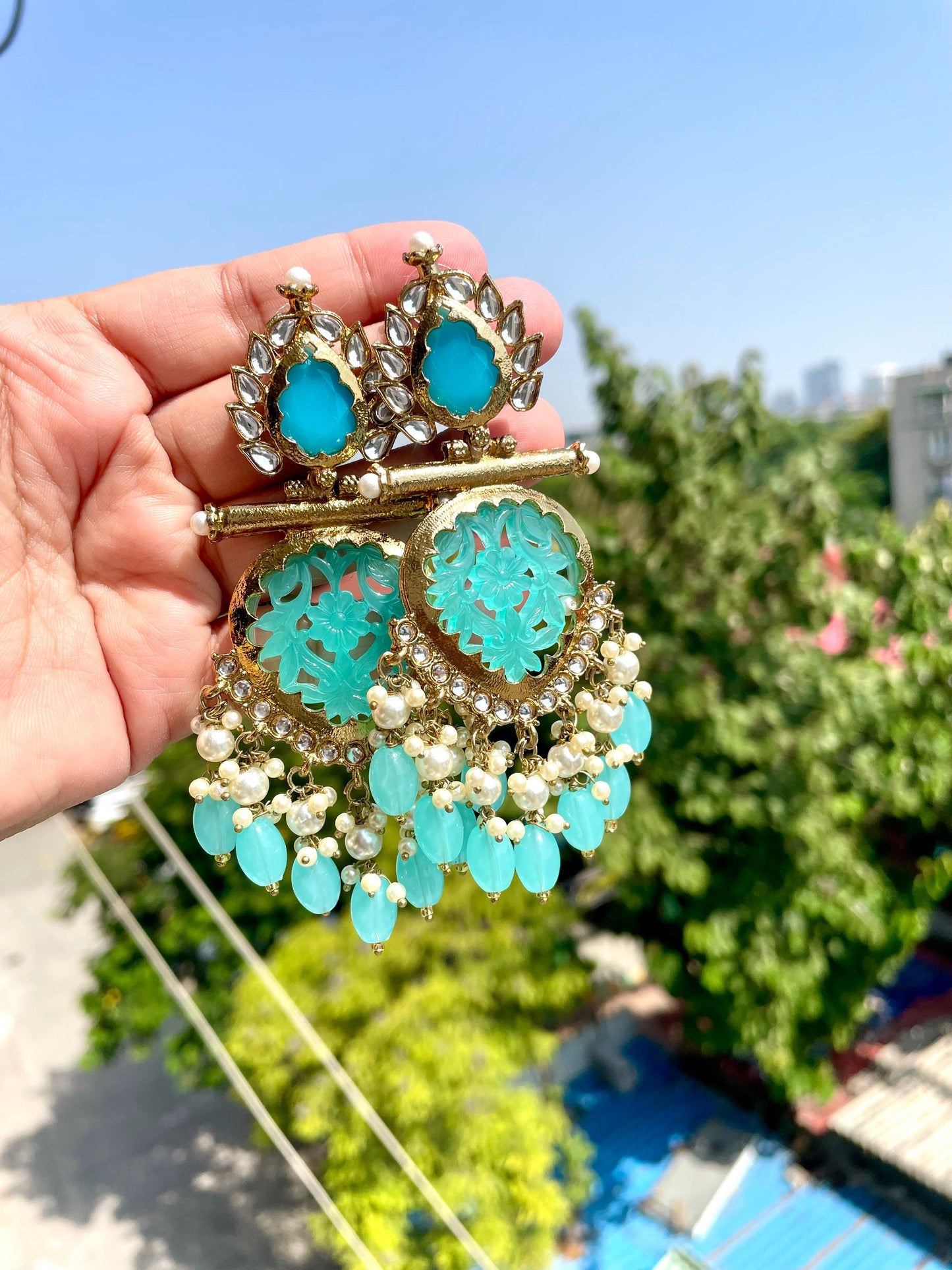 Shop bahara earrings at Jewellery Lovers. Anti-tarnish, trendy & perfect for daily or festive wear. Free shipping available. jewellerylovers