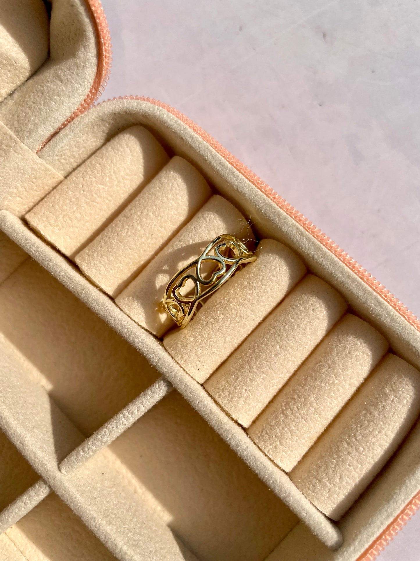 Heart premium Anti tarnished adjustable ring