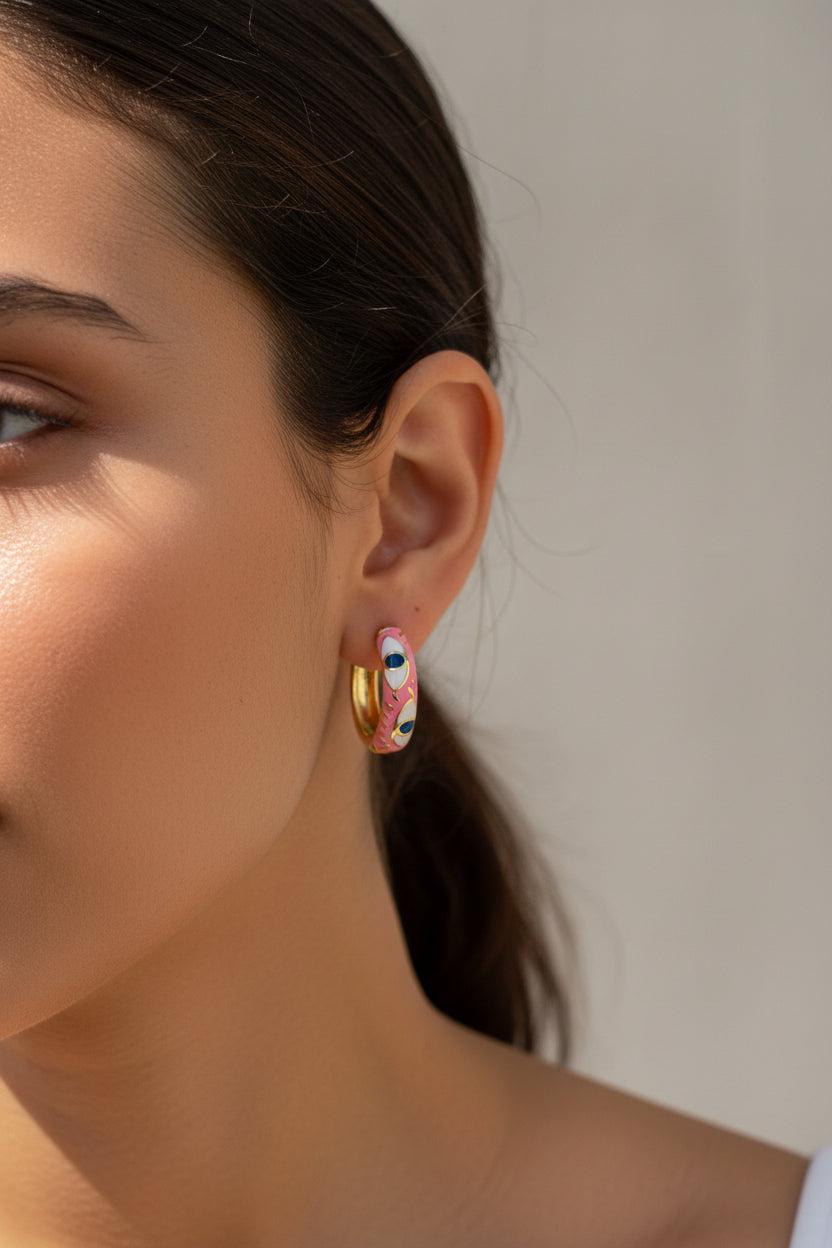 Premium Antitarnished enamel hoops jewellerylovers