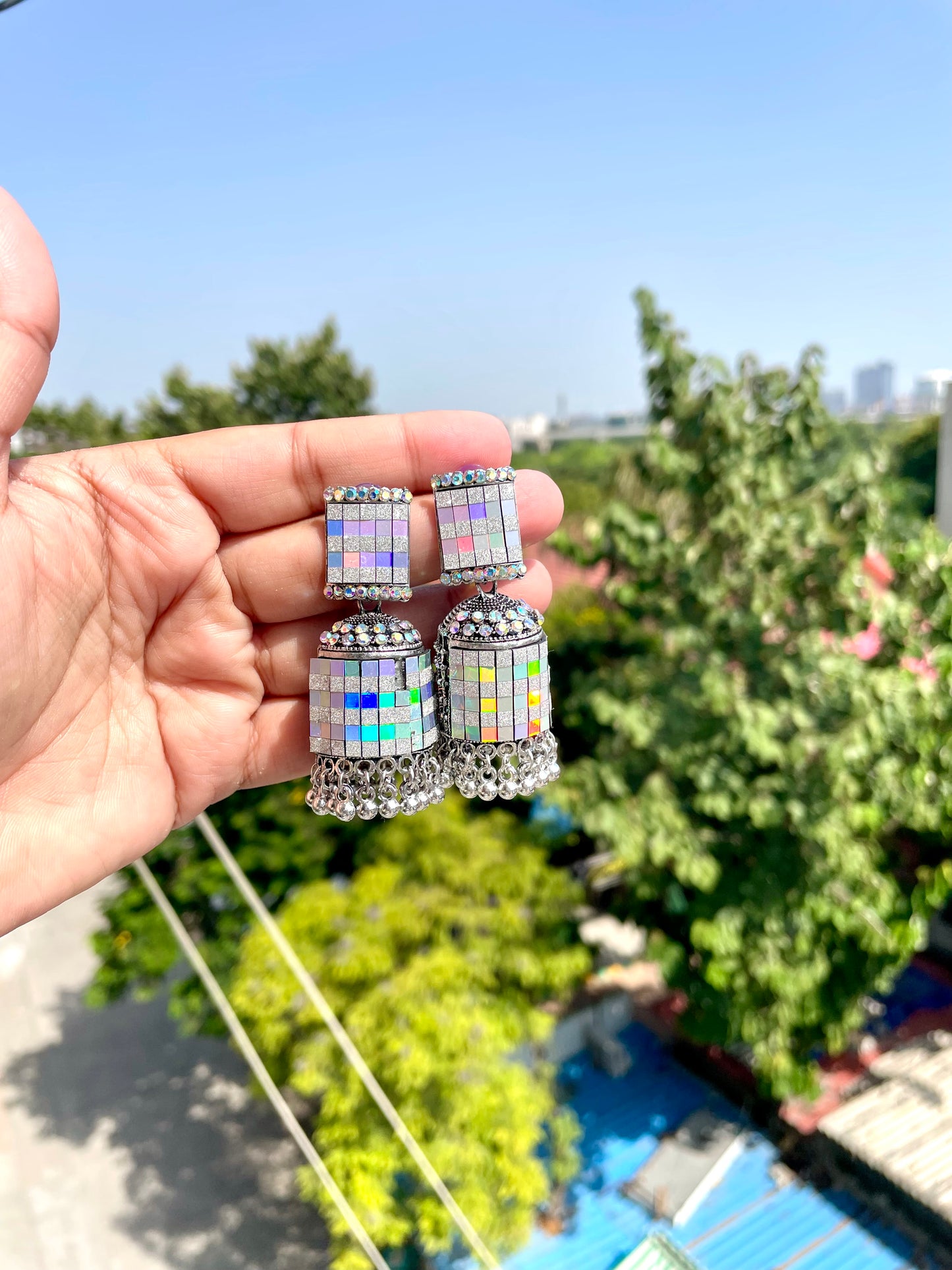 Abstract pattern jhumka