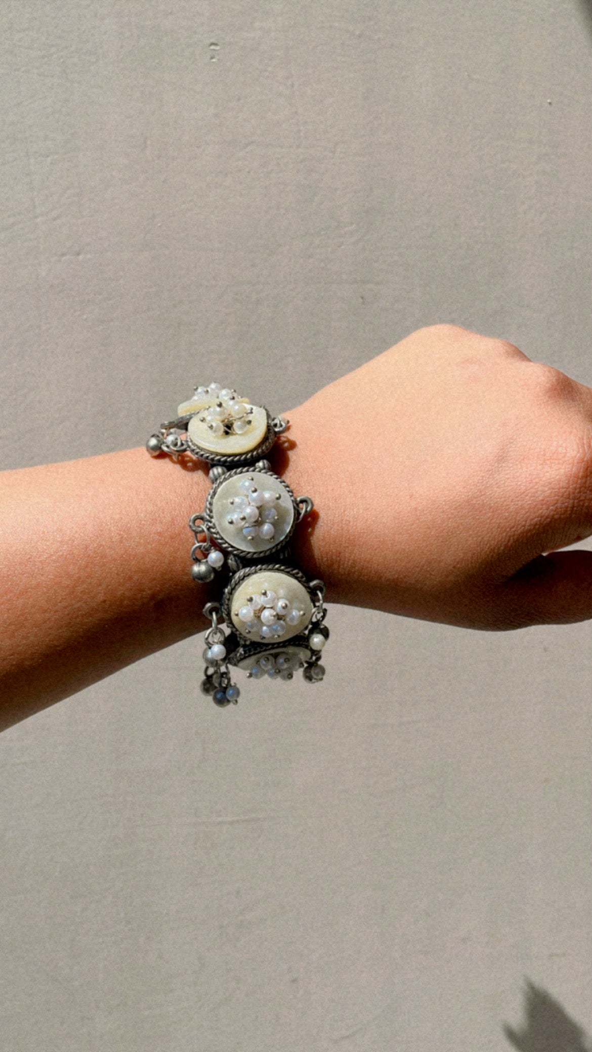 White flower bangles