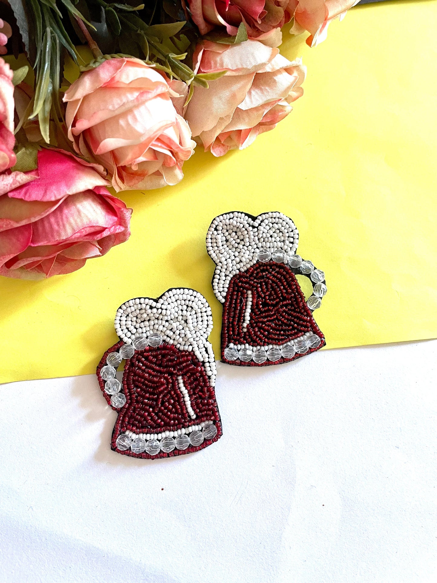 Shop beer cup earrings at Jewellery Lovers. Anti-tarnish, trendy & perfect for daily or festive wear. Free shipping available. jewellerylovers