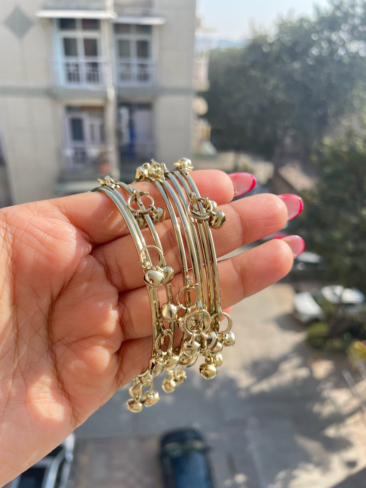 Rosegold ghoongru Bangles set of 8 bangles Big sizes