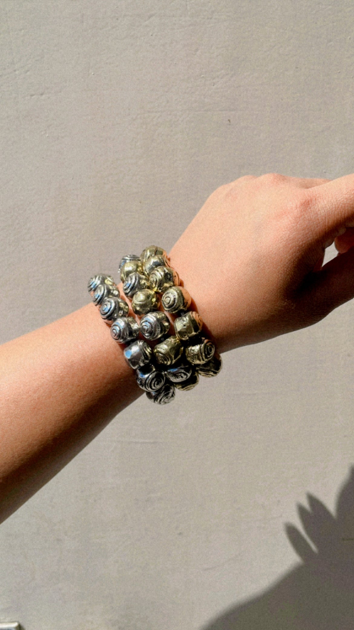 Ball triple shade stackable bracelets