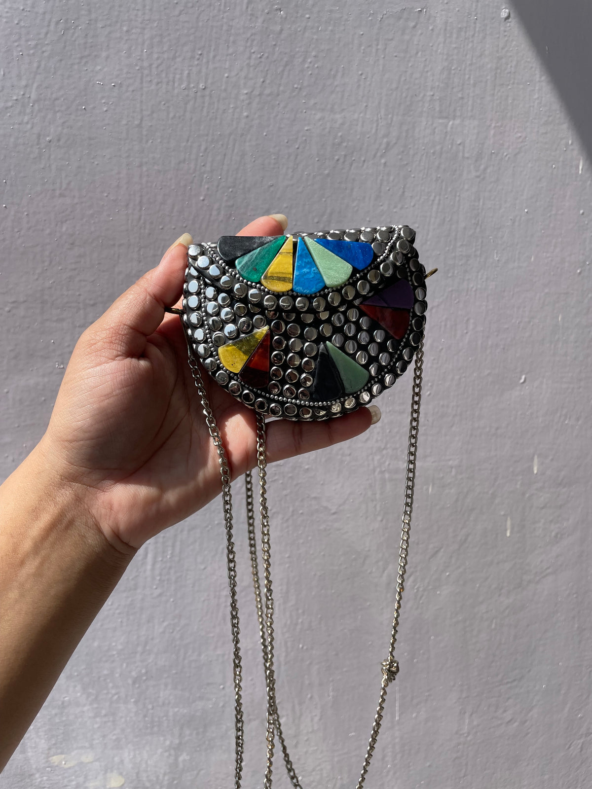 Mini Brass Sling Bag jewellerylovers