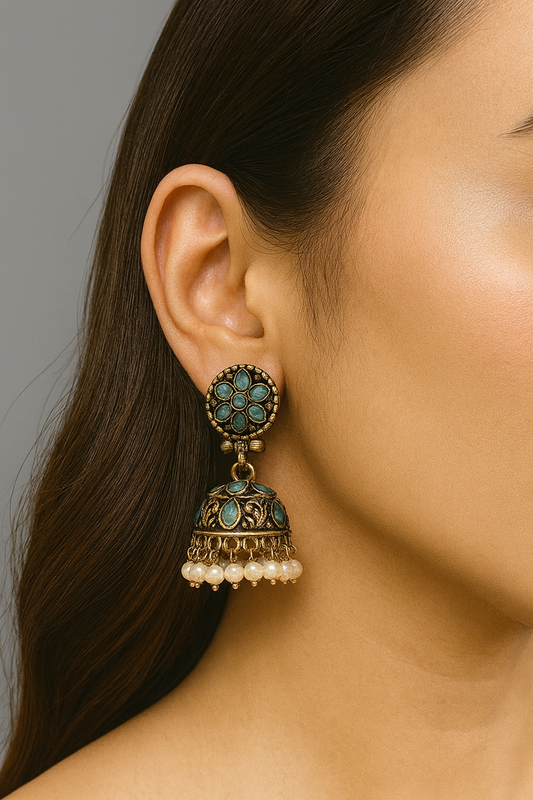 Meenakari jhumka jewellerylovers