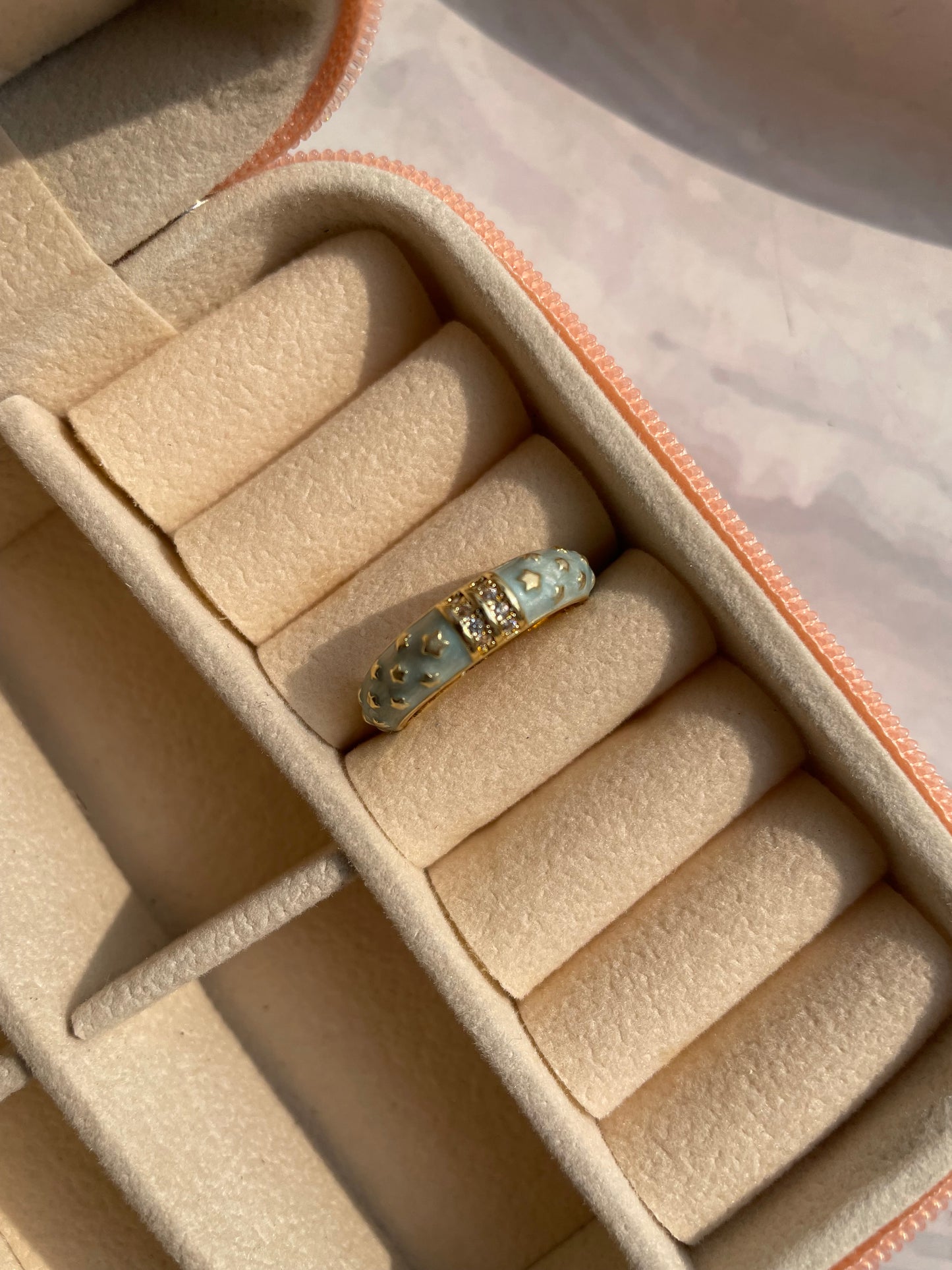 Adjustable enamel anti tarnished ring jewellerylovers