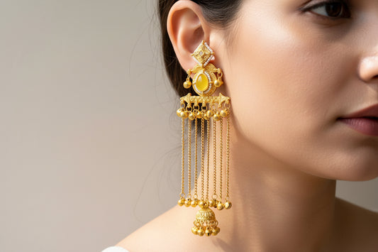 Kashmiri long ghungroo jhumka jewellerylovers