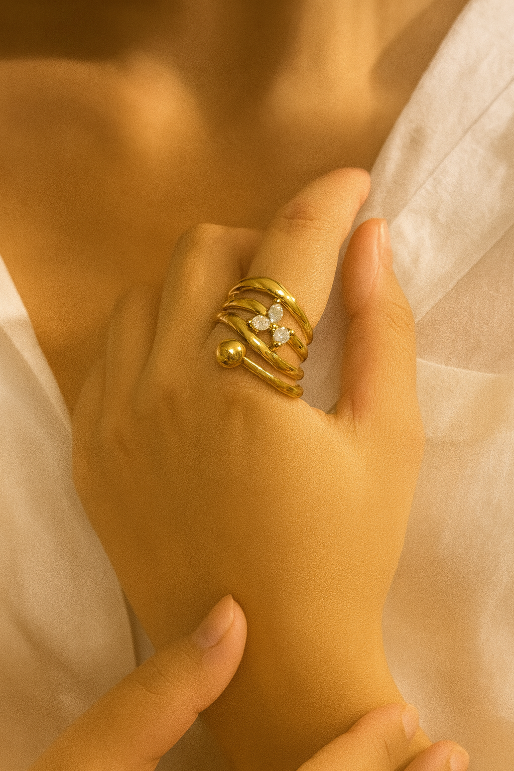 Leafy spiral band jewellerylovers