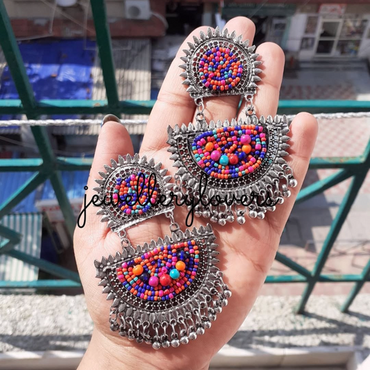 Multicolour beaded earrings