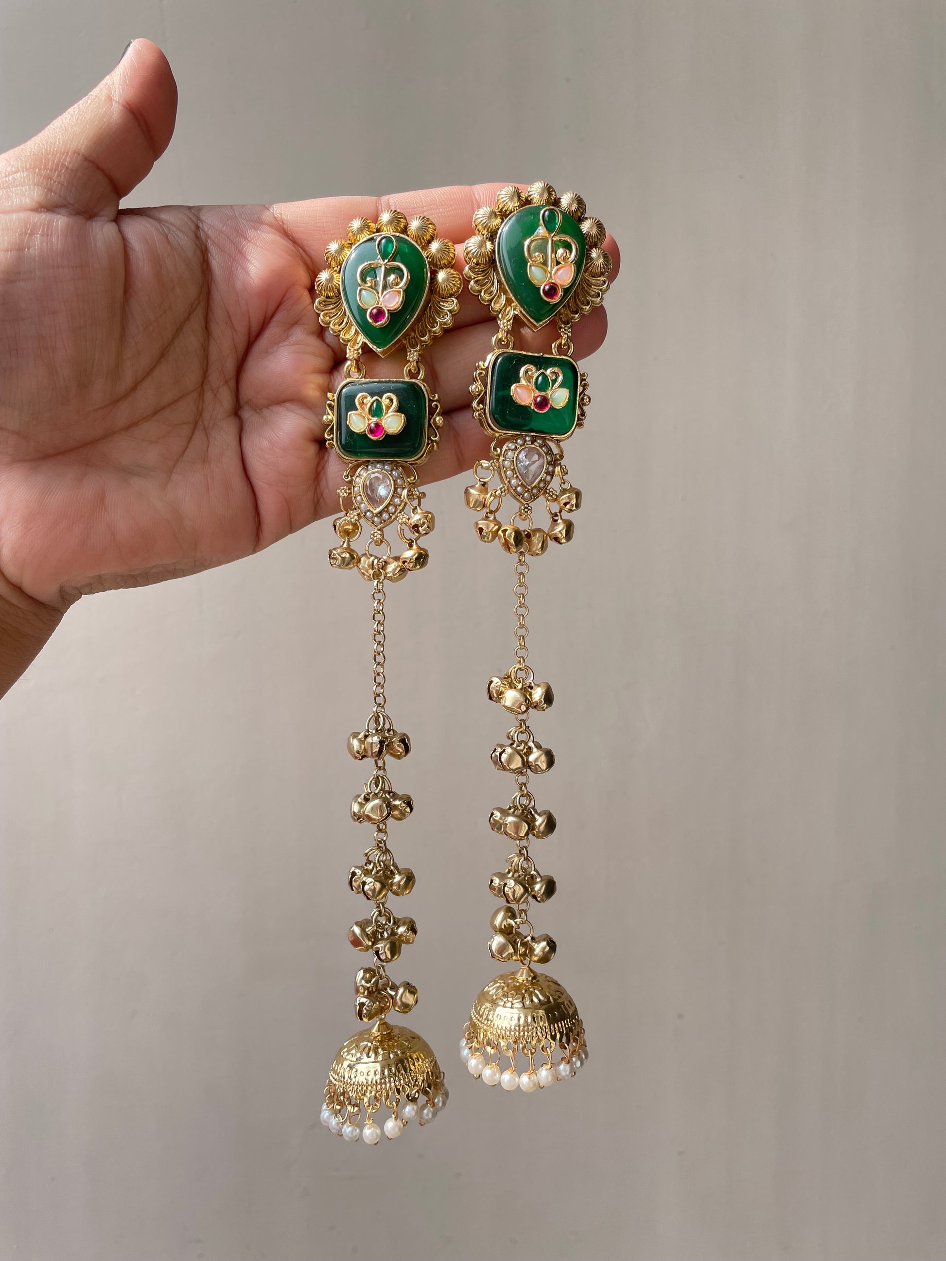 Kashmiri ghungroo jhumka jewellerylovers