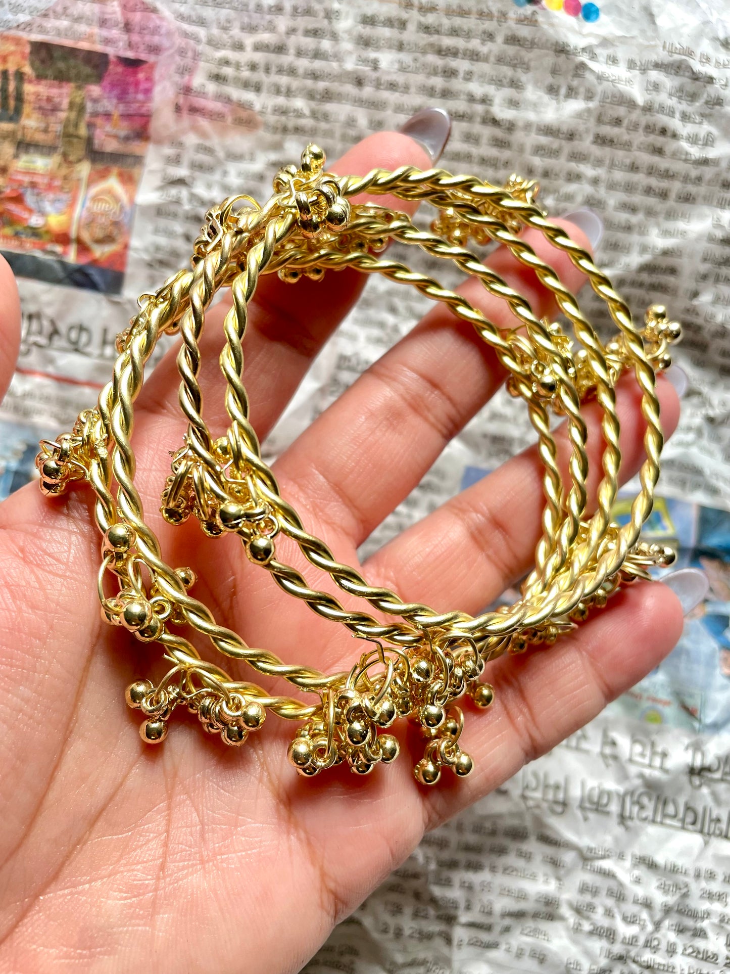 Spiral ghungroo bangles (pack of 4) jewellerylovers