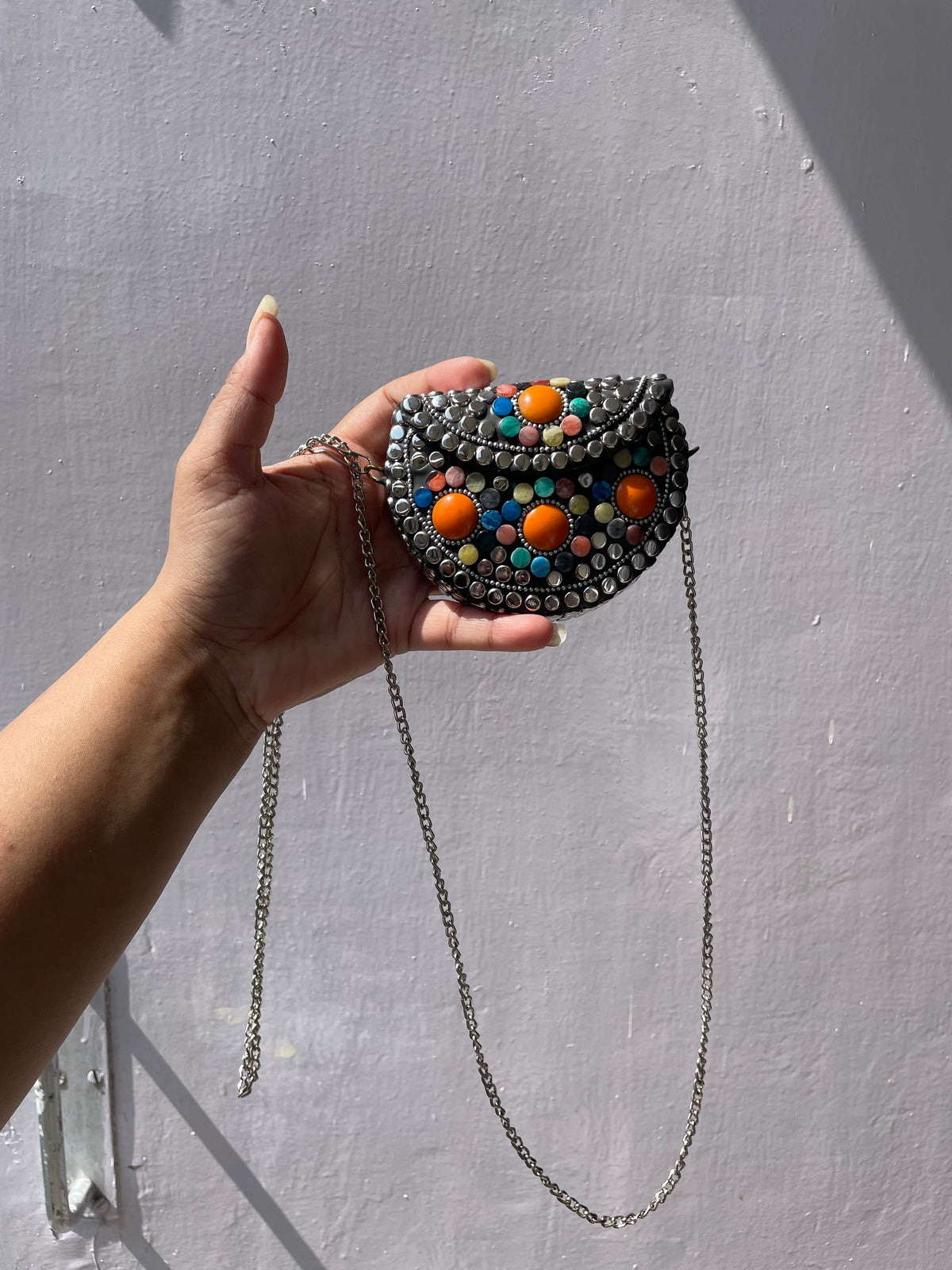 Mini Brass Sling Bag jewellerylovers