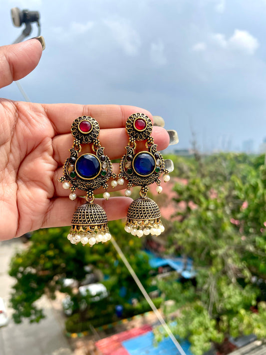 Double beaded earrings jewellerylovers