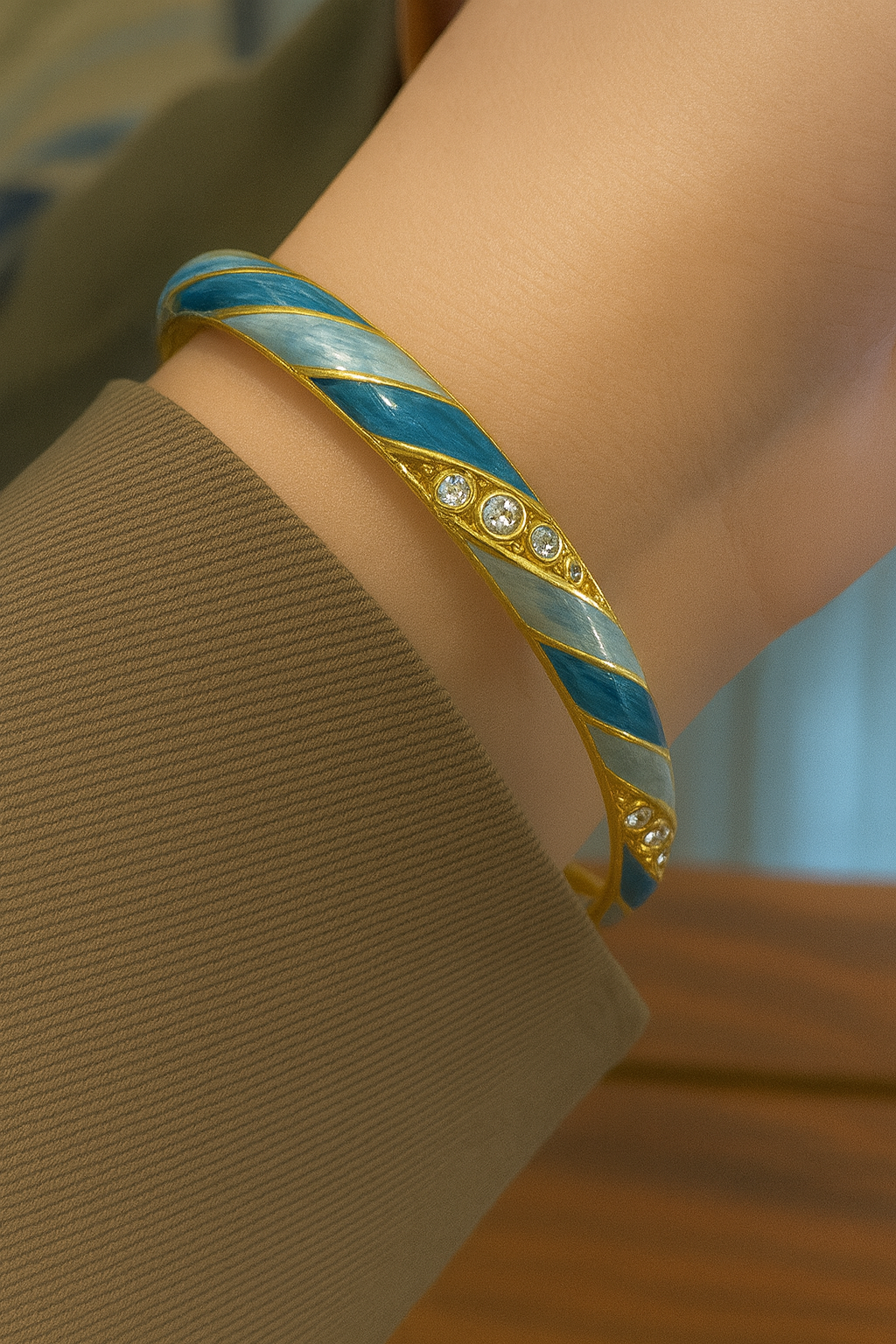 Beaded Bangle anti tarnished jewellerylovers