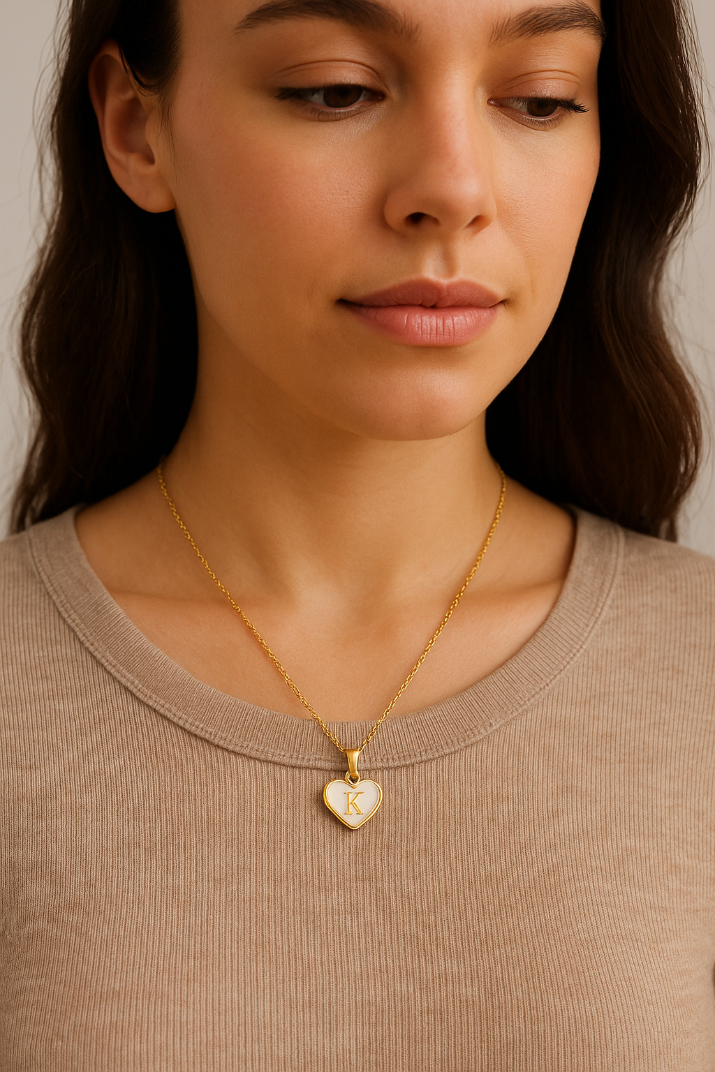 Shop initial pendent k alphabet at Jewellery Lovers. Anti-tarnish, trendy & perfect for daily or festive wear. Free shipping available. jewellerylovers